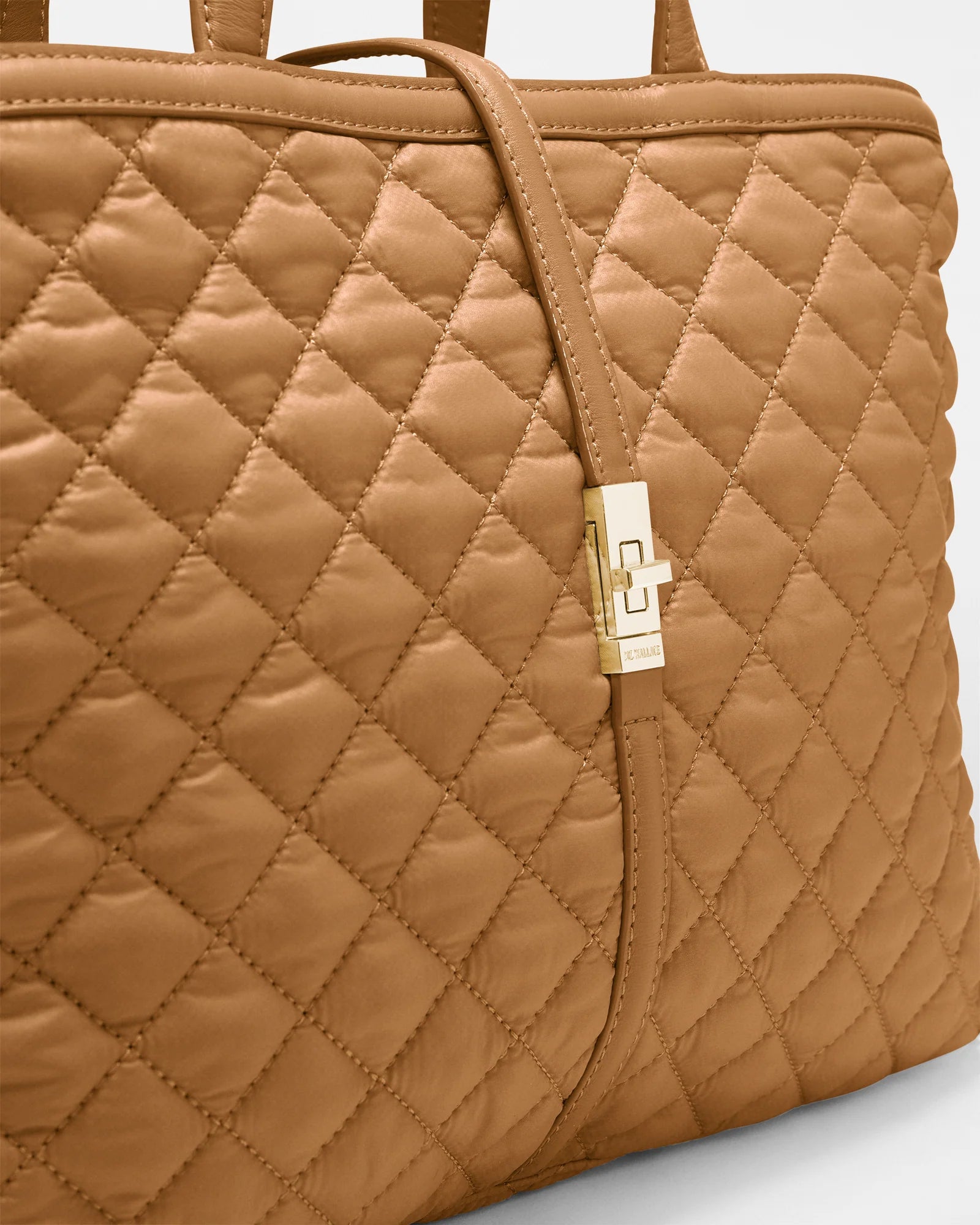 MZ WALLACE Medium Astor Top Handle Bag with Crossbody Strap in Cognac - Big Bag NY