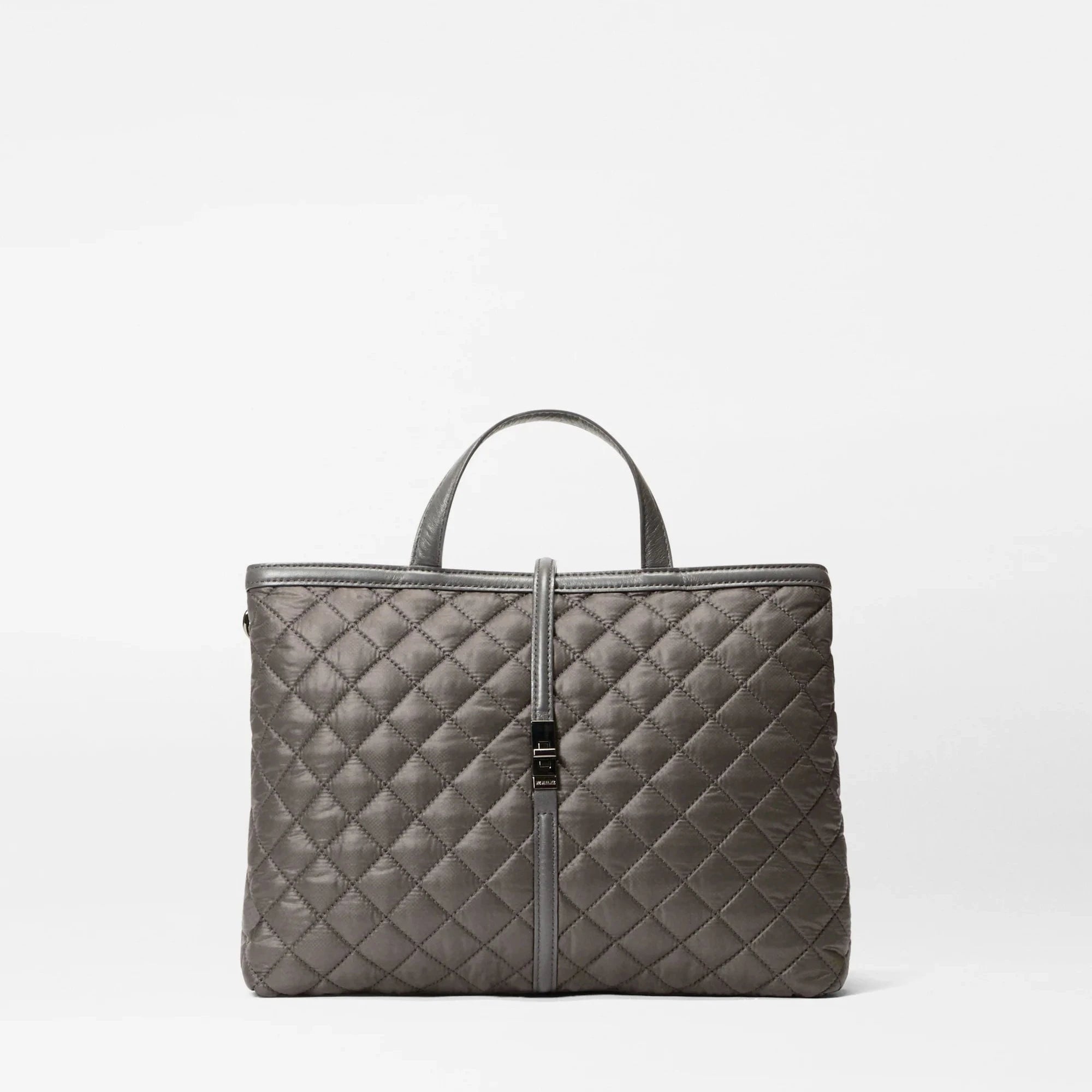 MZ WALLACE Medium Astor Top Handle Bag with Crossbody Strap in Magnet - Big Bag NY