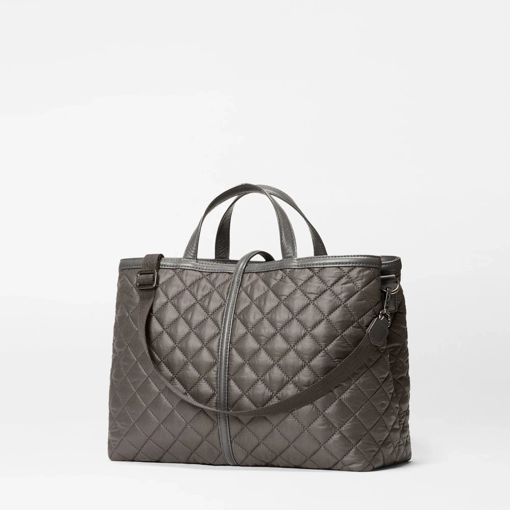 MZ WALLACE Medium Astor Top Handle Bag with Crossbody Strap in Magnet - Big Bag NY
