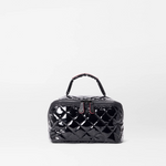 MZ WALLACE Metro Accordion Cosmetic Case Black Lacquer- Big Bag NY