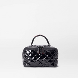 MZ WALLACE Metro Accordion Cosmetic Case Black Lacquer- Big Bag NY