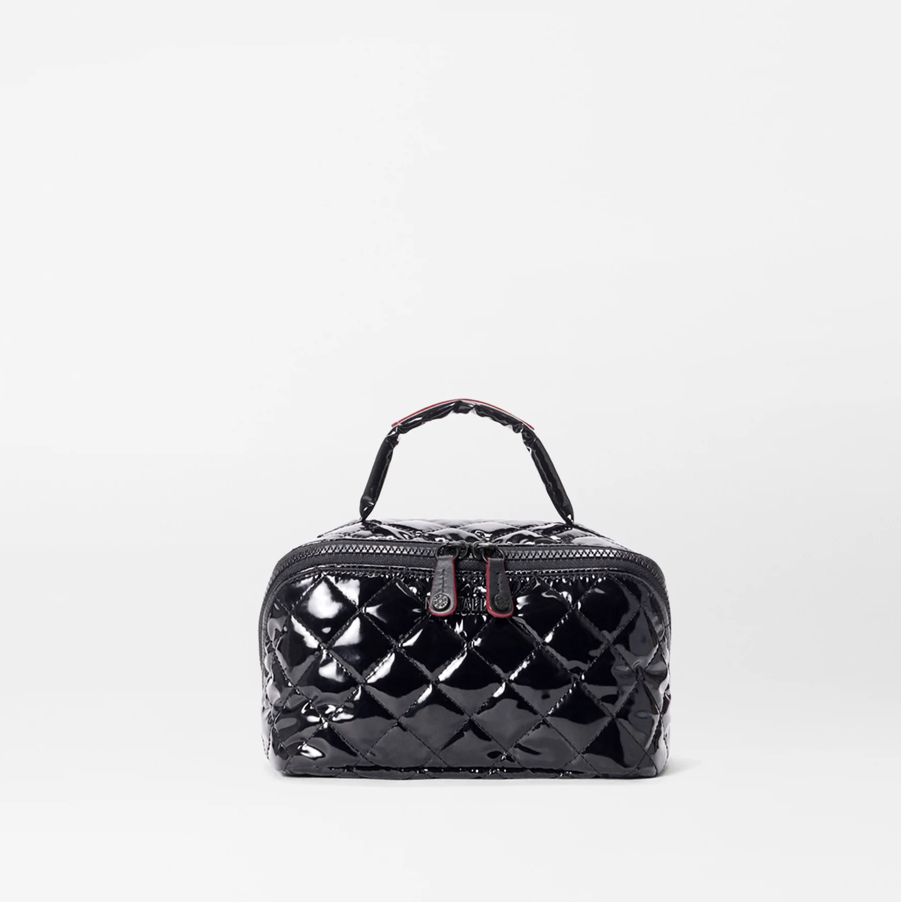 MZ WALLACE Metro Accordion Cosmetic Case Black Lacquer- Big Bag NY