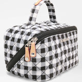 MZ WALLACE Metro Accordion Cosmetic Case In Black White Gingham - Big Bag NY