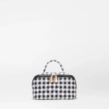MZ WALLACE Metro Accordion Cosmetic Case In Black White Gingham - Big Bag NY