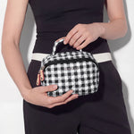 MZ WALLACE Metro Accordion Cosmetic Case In Black White Gingham - Big Bag NY