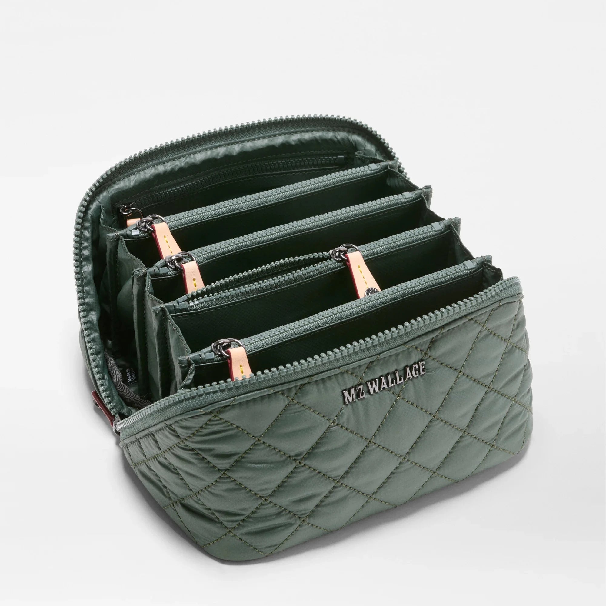 MZ WALLACE Metro Accordion Cosmetic Case In Juniper - Big Bag NY