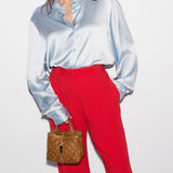 MZ WALLACE Mini Astor Top Handle Bag in Cognac - Big Bag NY