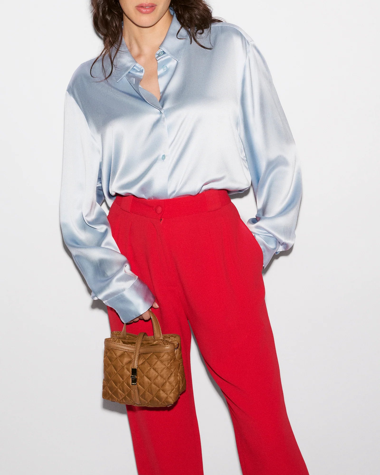 MZ WALLACE Mini Astor Top Handle Bag in Cognac - Big Bag NY