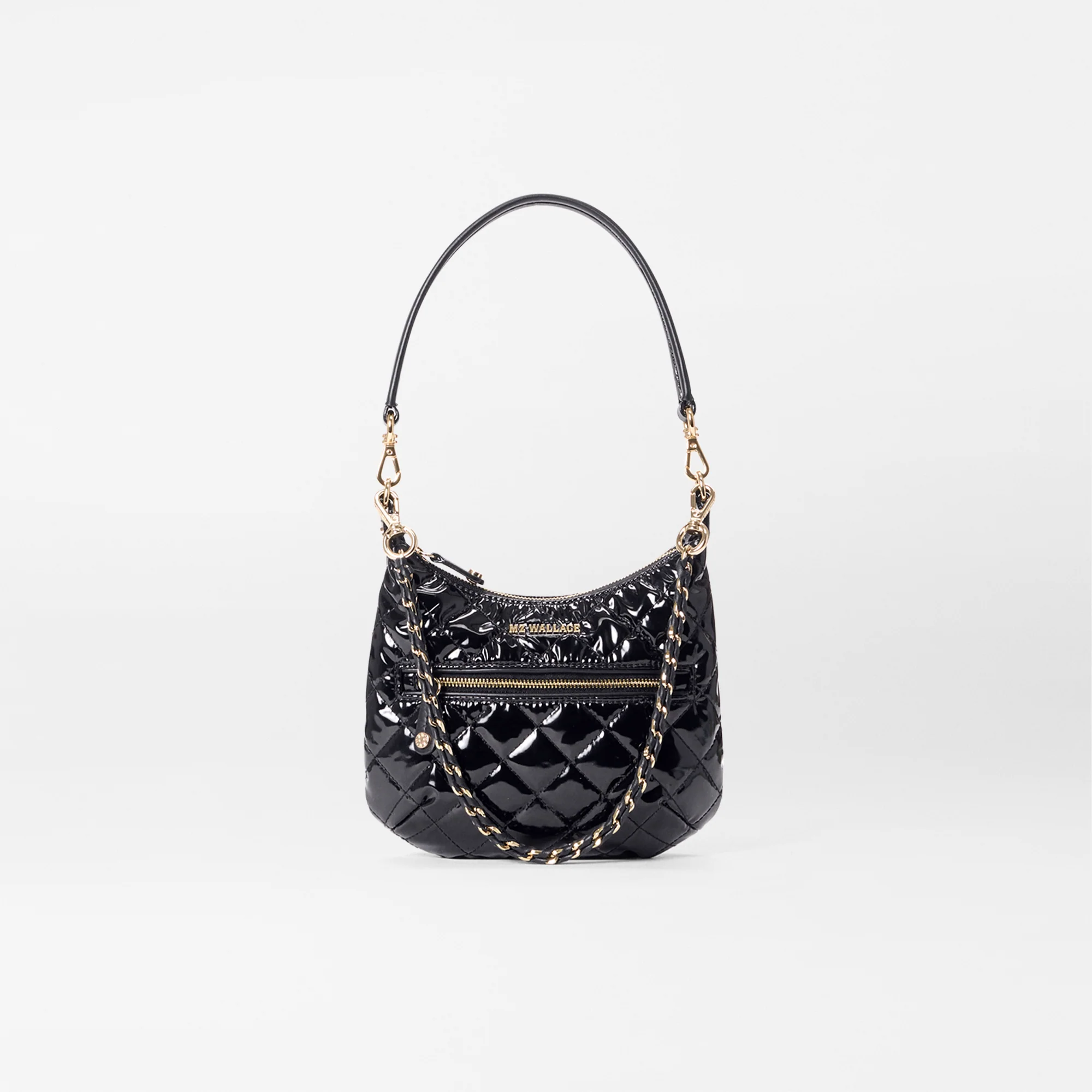 MZ WALLACE Mini Crosby Sienna Shoulder Bag Lacquer - Big Bag NY