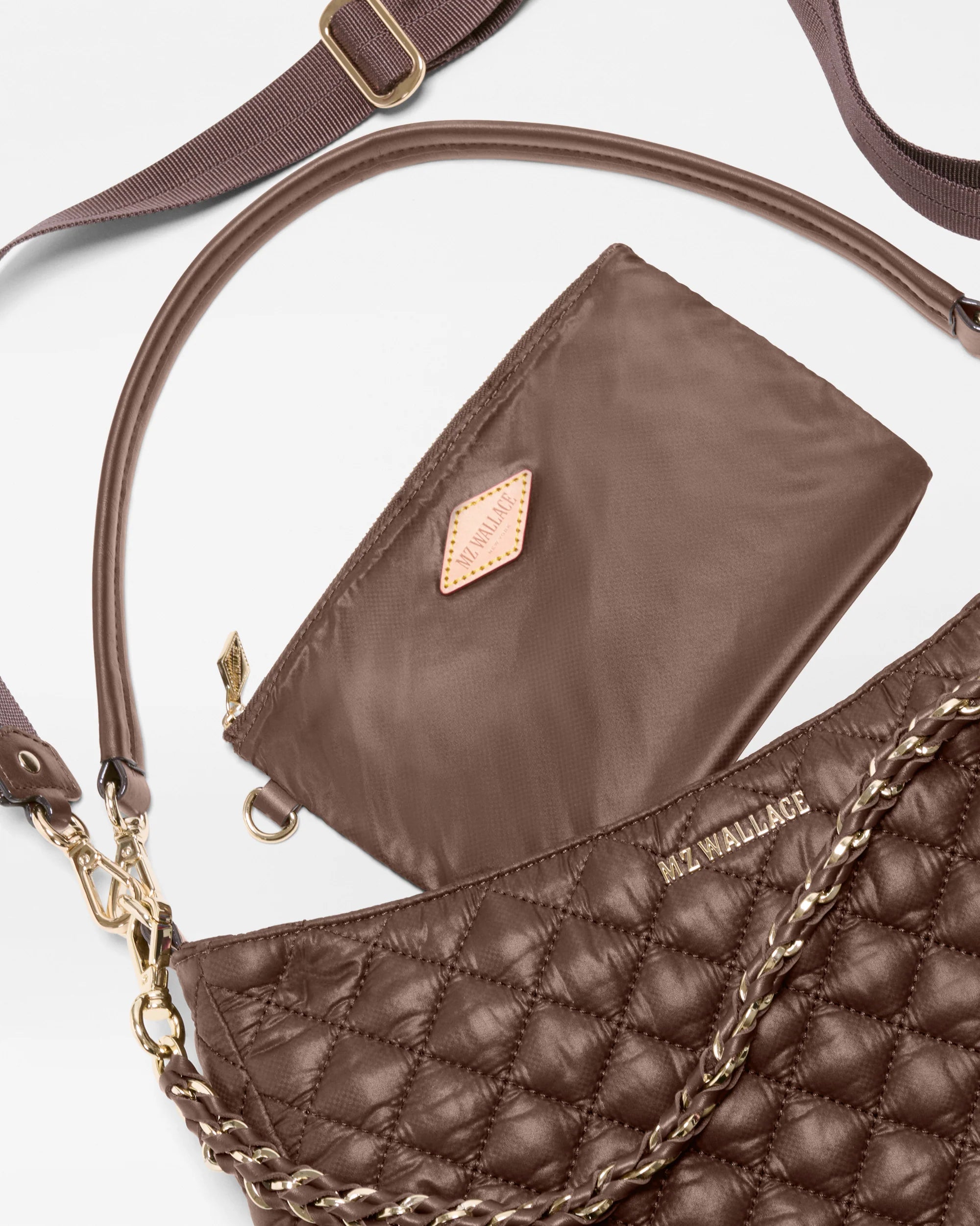 MZ Wallace Crosby Hobo in Walnut - Big Bag NY