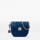 MZ Wallace Crosby Lock Saddle Crossbody in Midnight Velvet - Big Bag NY