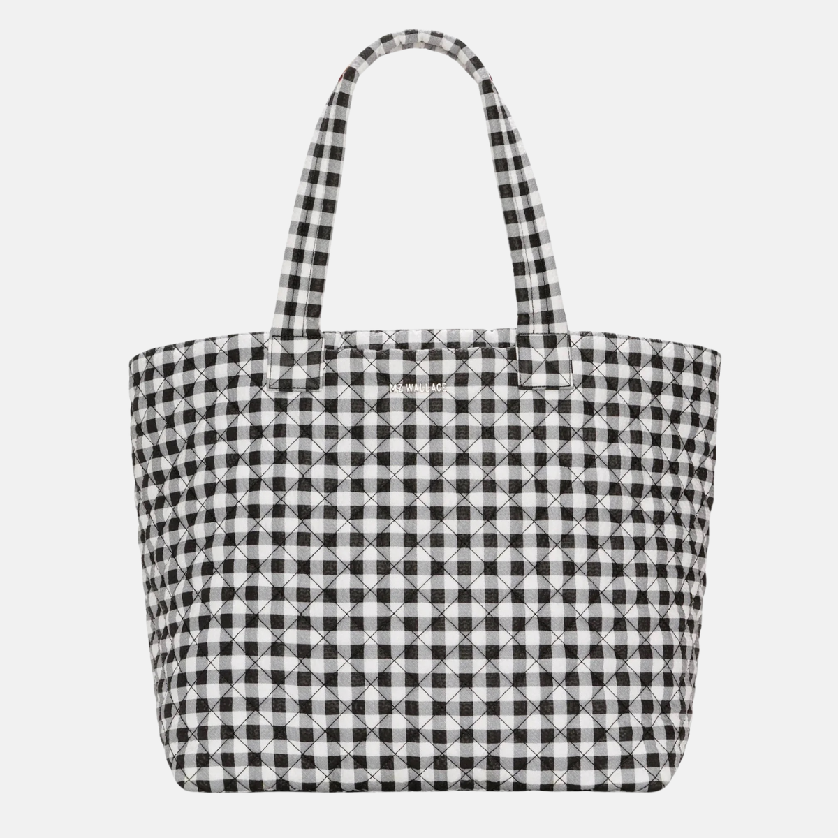 MZ Wallace Large Metro Tote Deluxe in Black and White Gingham - Big Bag NY