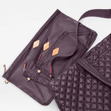  MZ Wallace Large Metro Tote Deluxe in Raisin - Big Bag NY