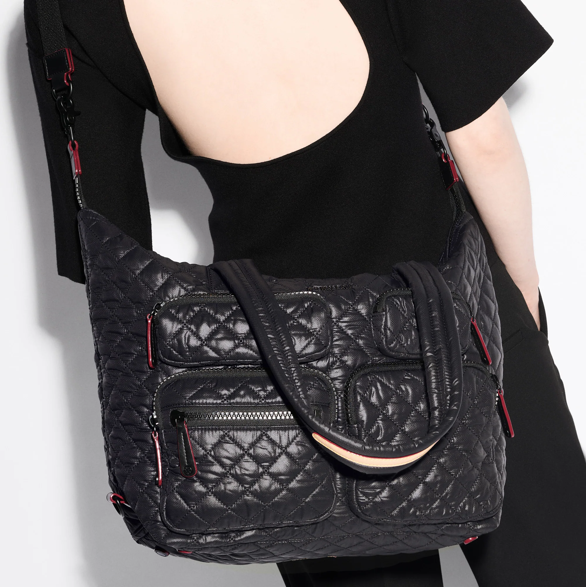 MZ Wallace Large Sutton Travel Tote Black5 - Big Bag NY