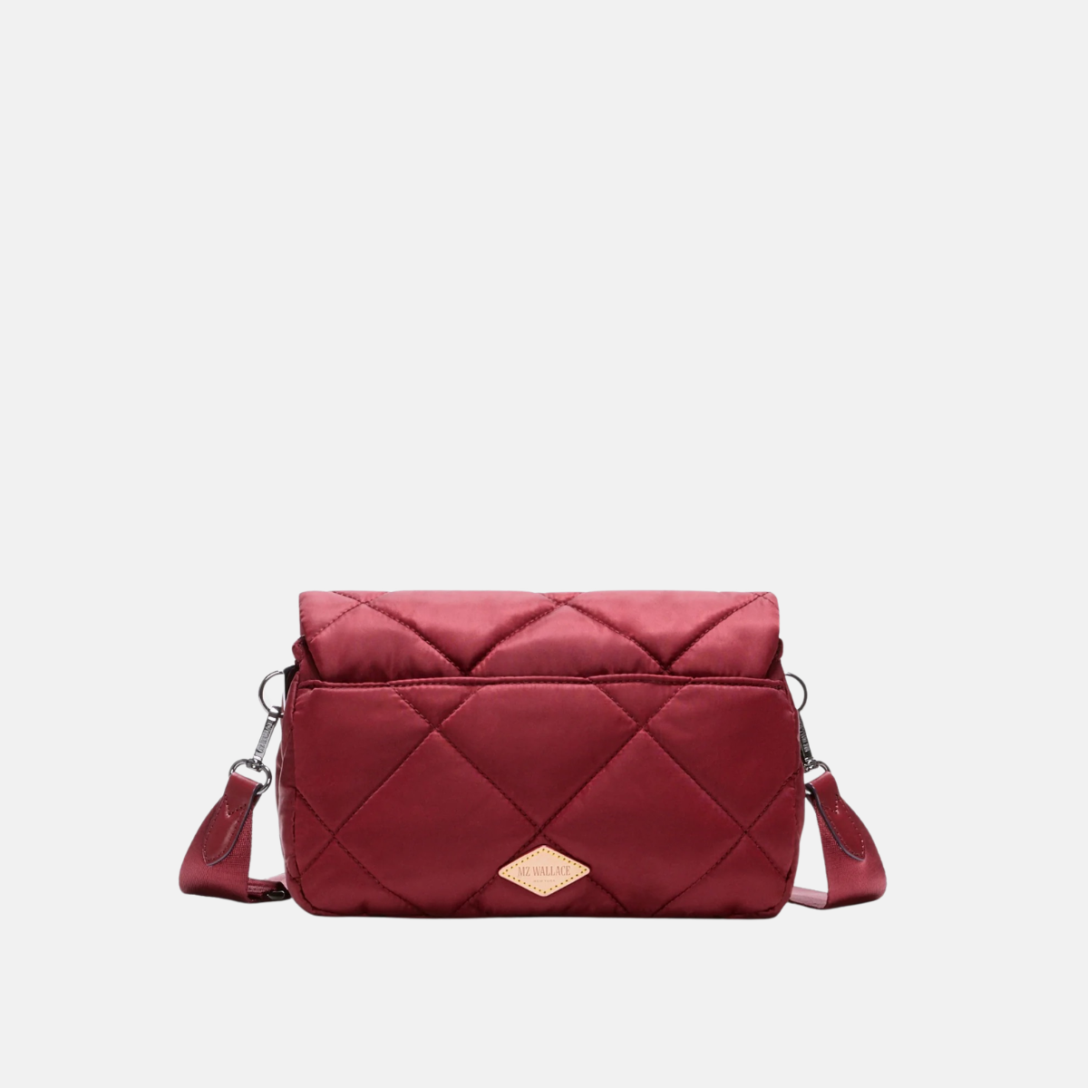 MZ Wallace Madison Flap Crossbody in Claret- Big Bag NY