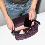 MZ Wallace Madison Flap Crossbody in Raisin - Big Bag Ny