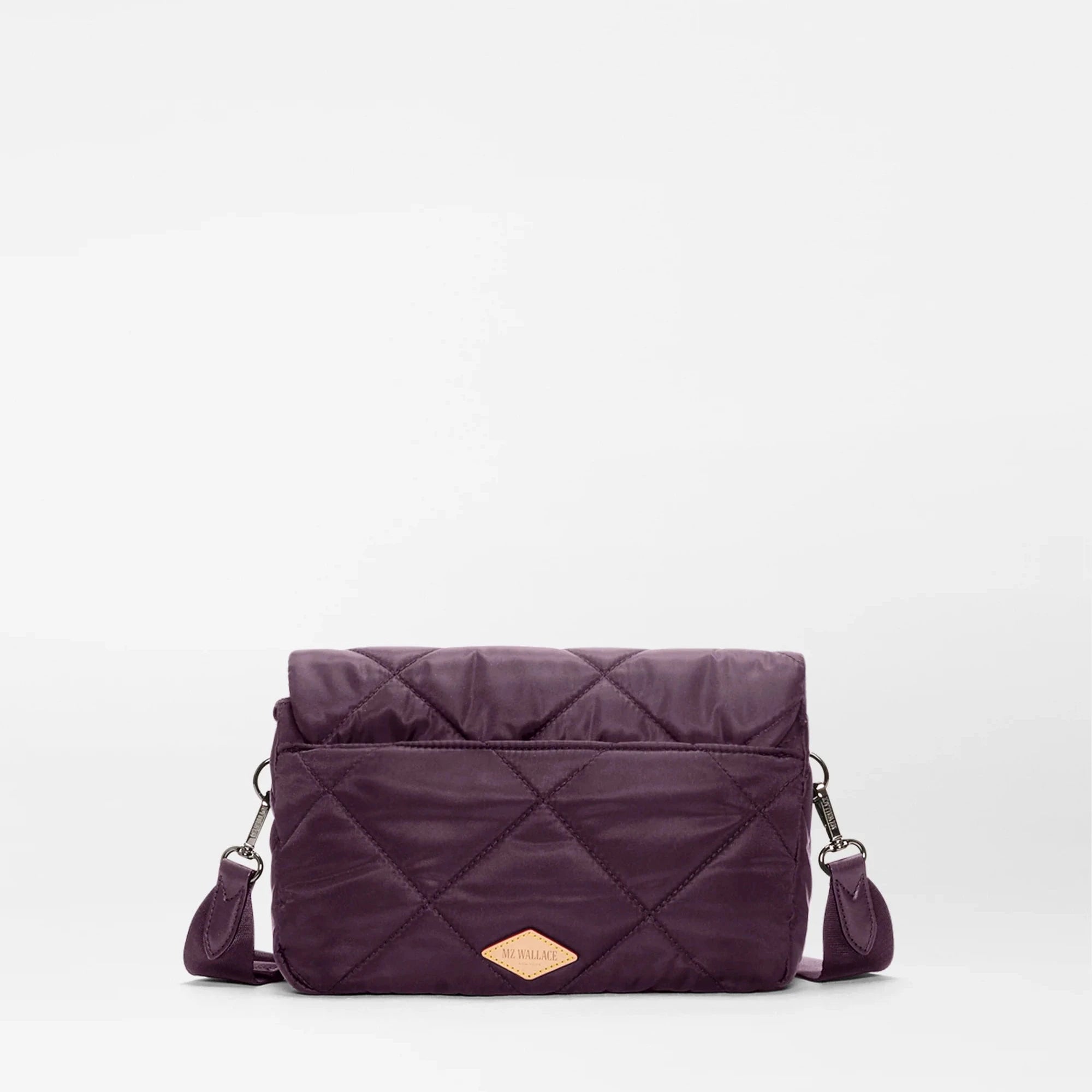 MZ Wallace Madison Flap Crossbody in Raisin - big Bag Ny