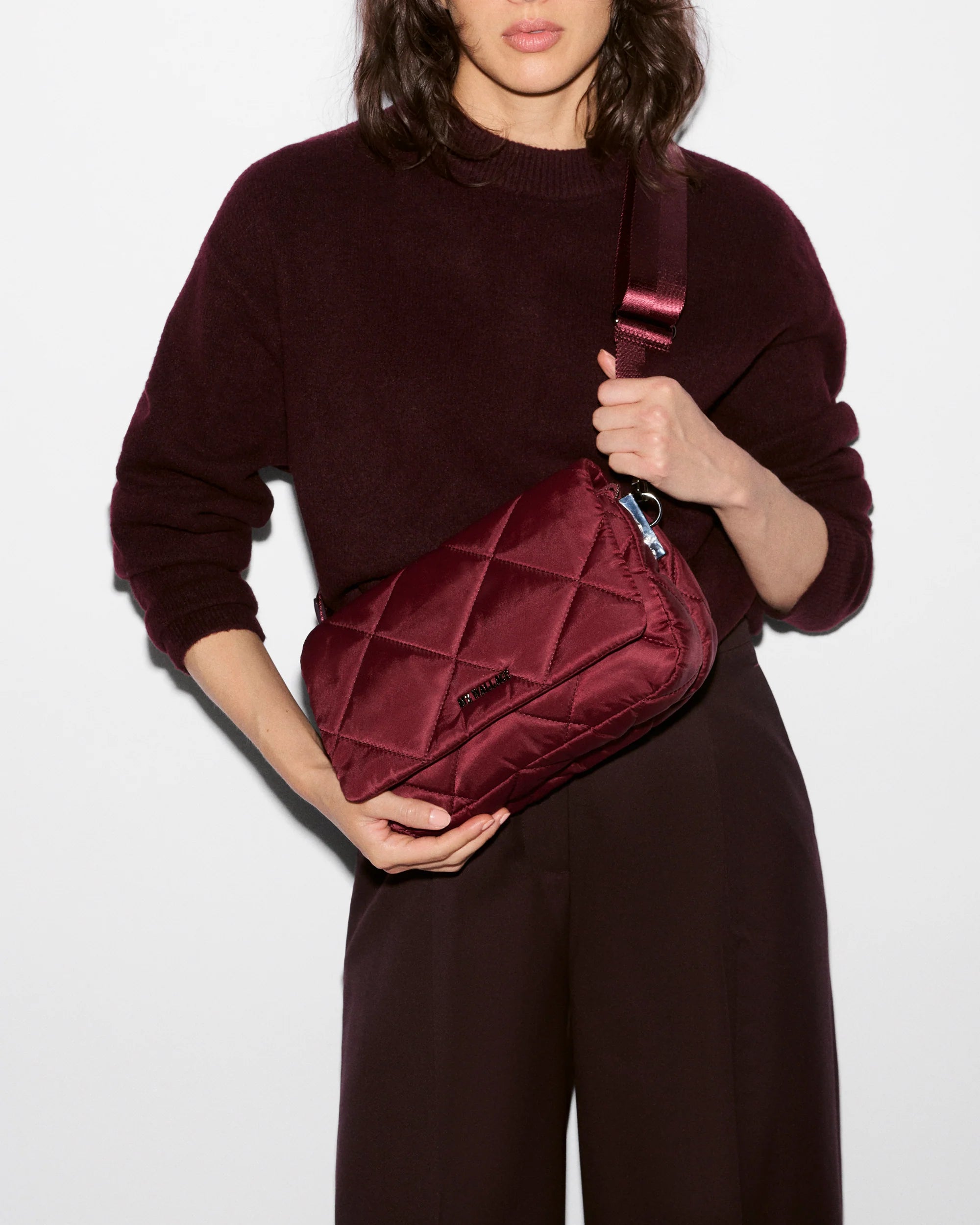 MZ Wallace Madison Flap Crossbody in Red - Big Bag NY