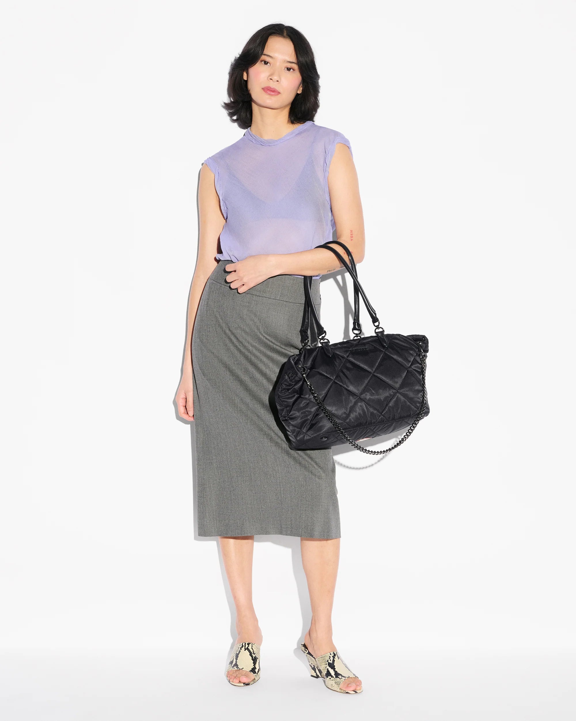 MZ Wallace Medium Madison East West Tote in Black - Big Bag NY