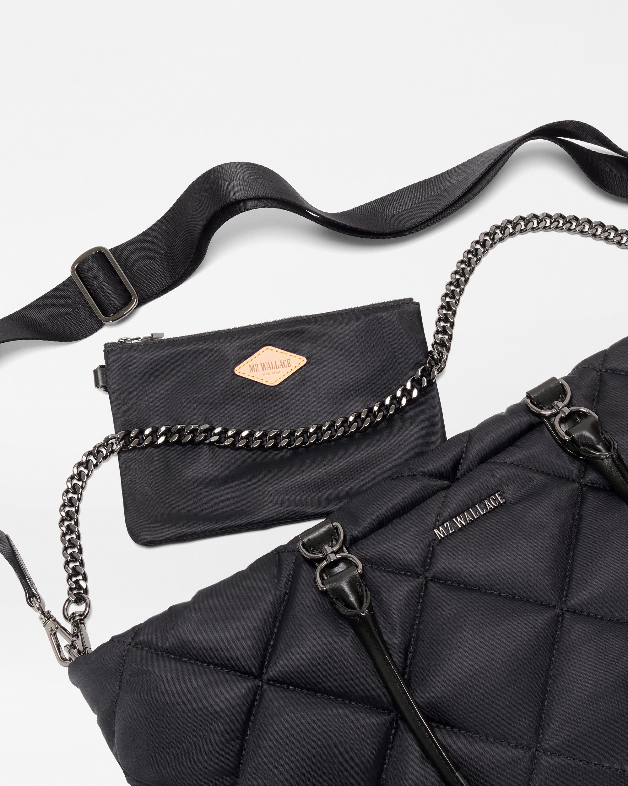 MZ Wallace Medium Madison East West Tote in Black - Big Bag NY