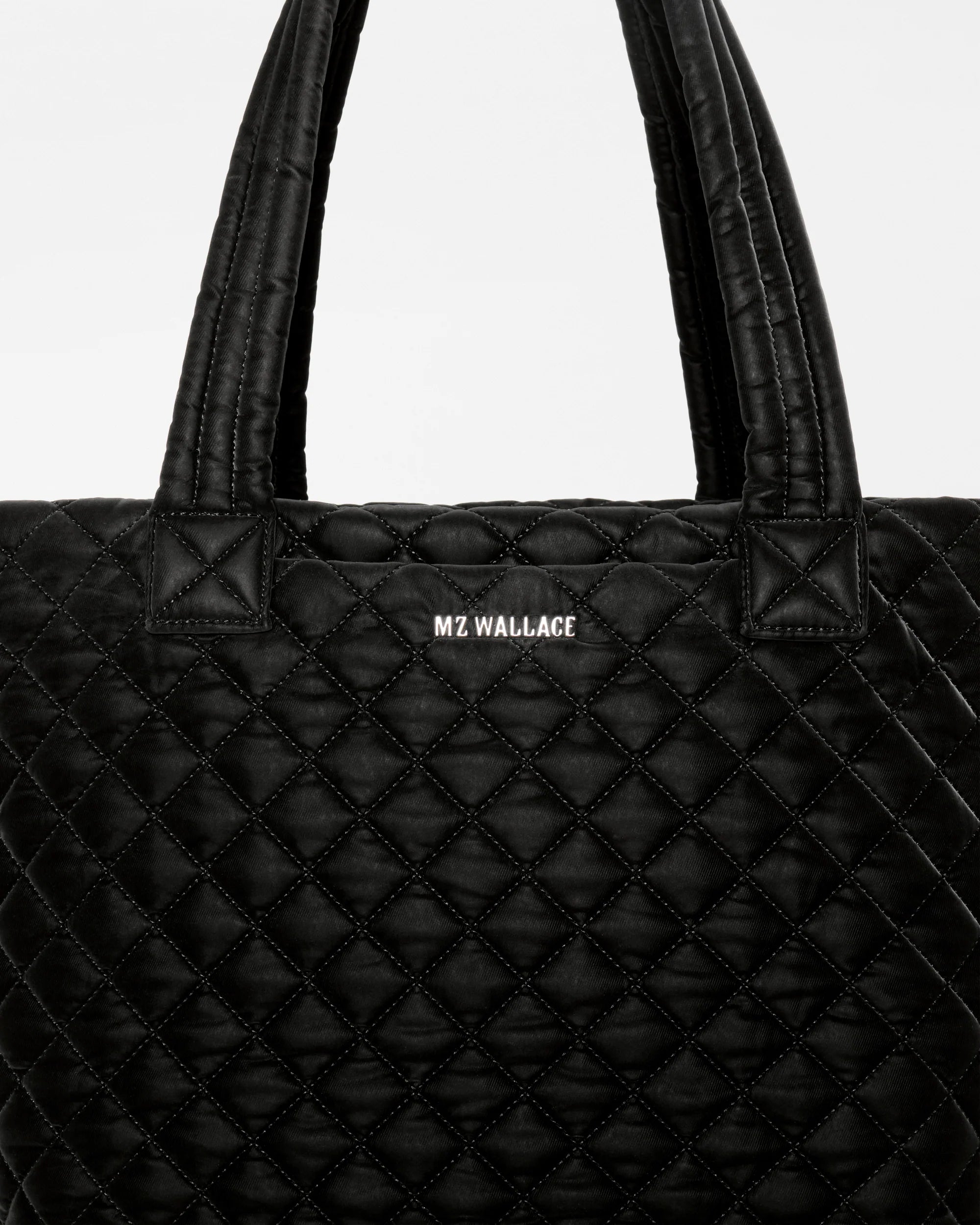 MZ Wallace Medium Metro Tote Deluxe in Black Velvet - Big Bag NY