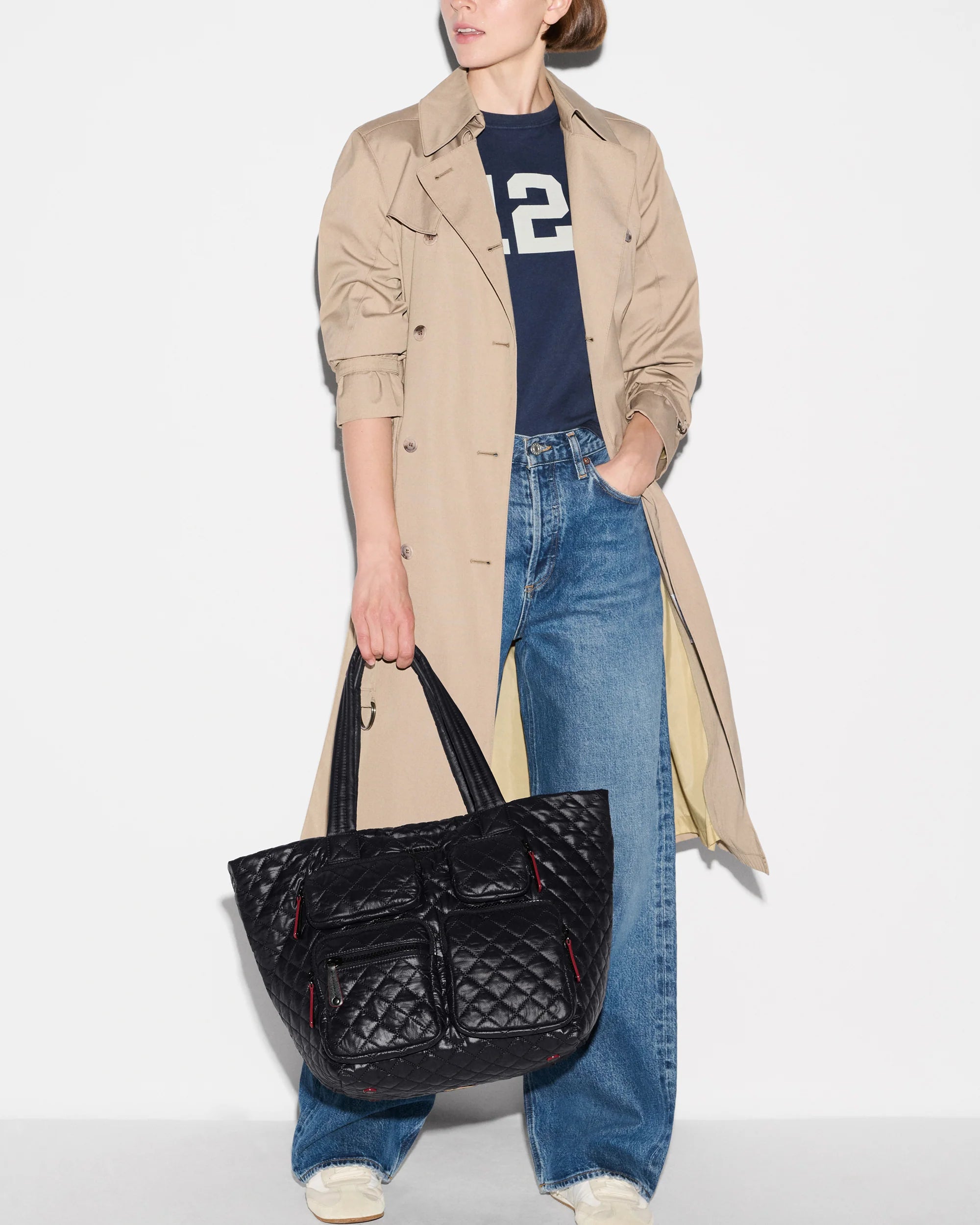 MZ Wallace Medium Metro Travel Tote in Black - Big Bag NY