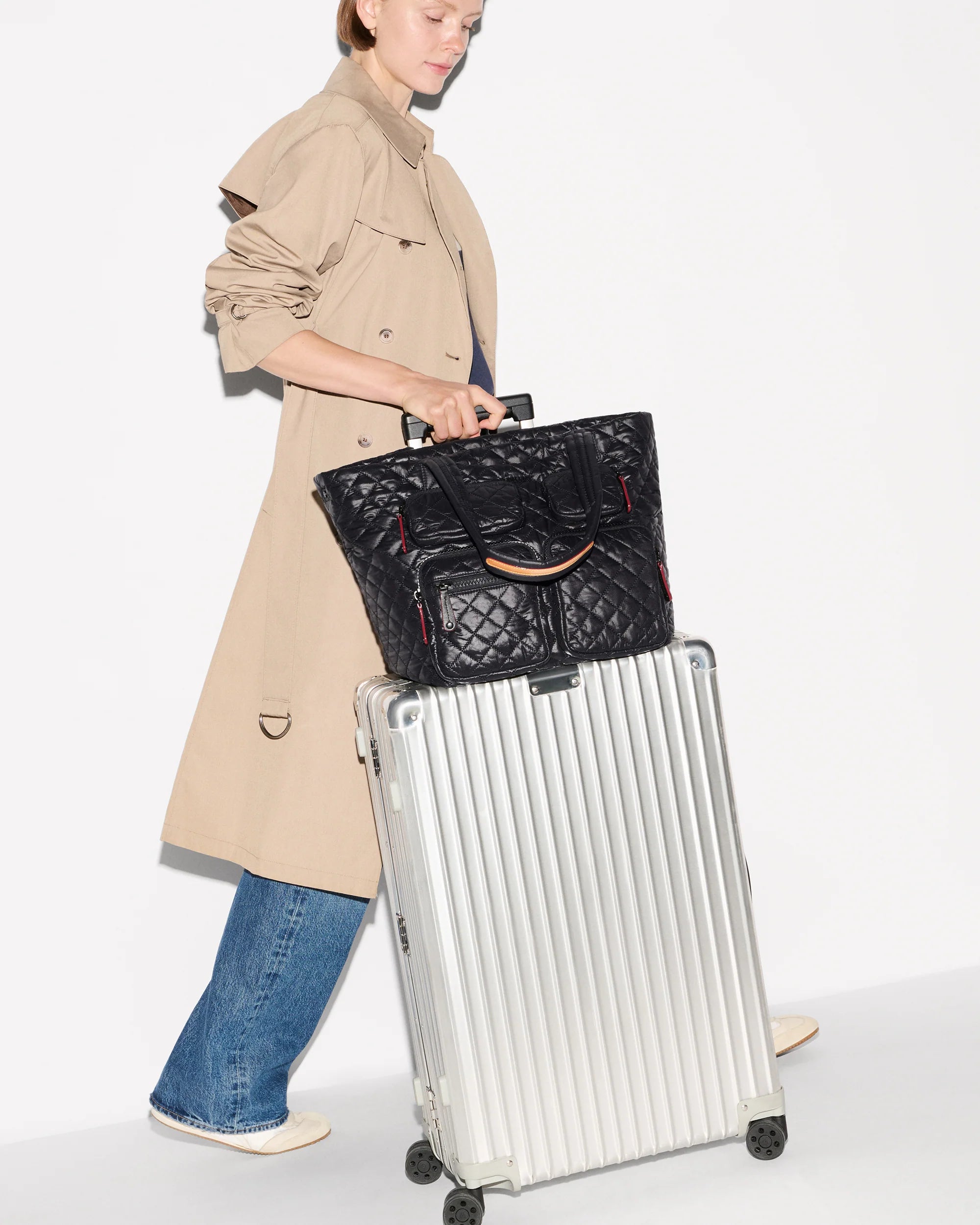 MZ Wallace Medium Metro Travel Tote in Black - Big Bag NY
