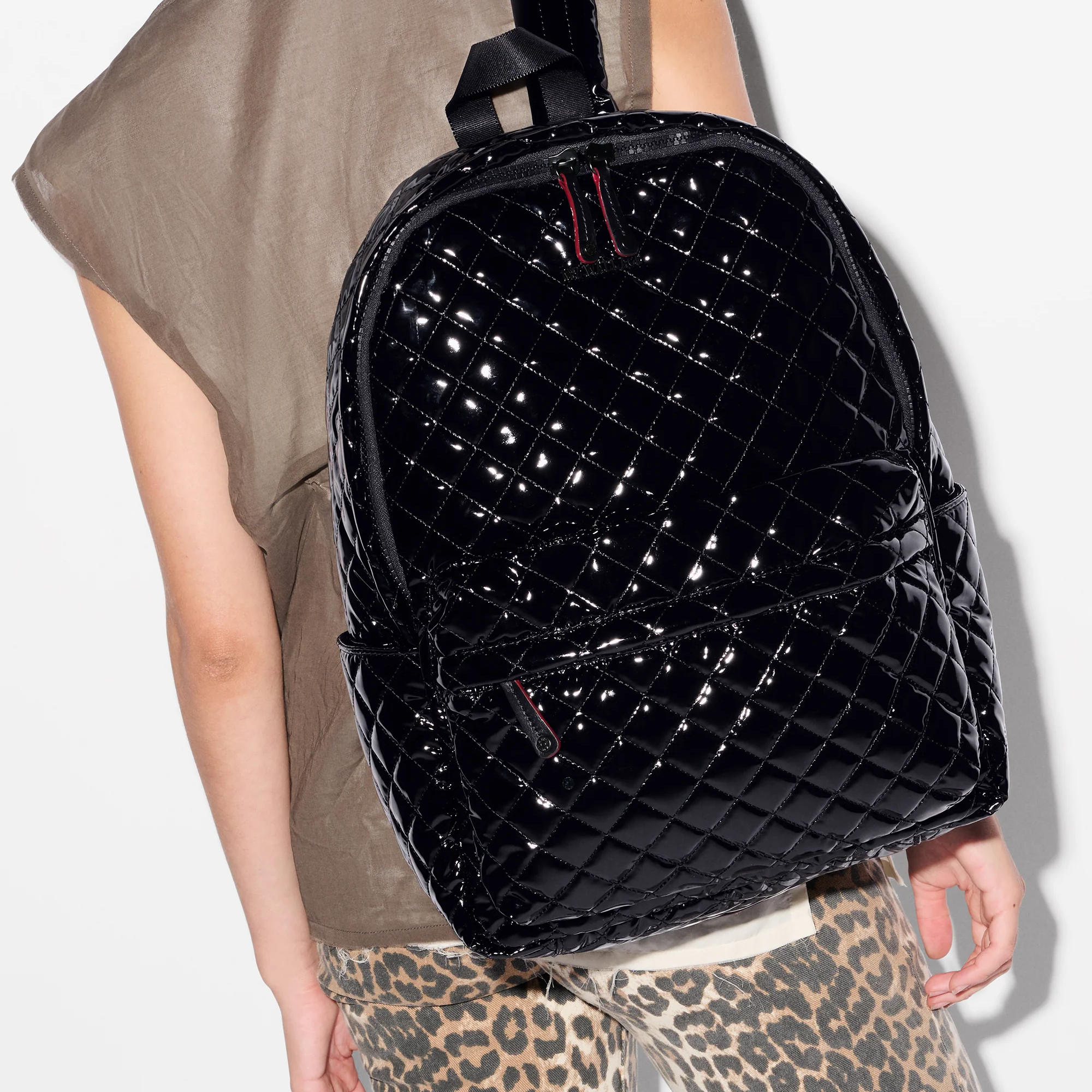 MZ Wallace Metro Backpack Black Lacquer - Big Bag NY