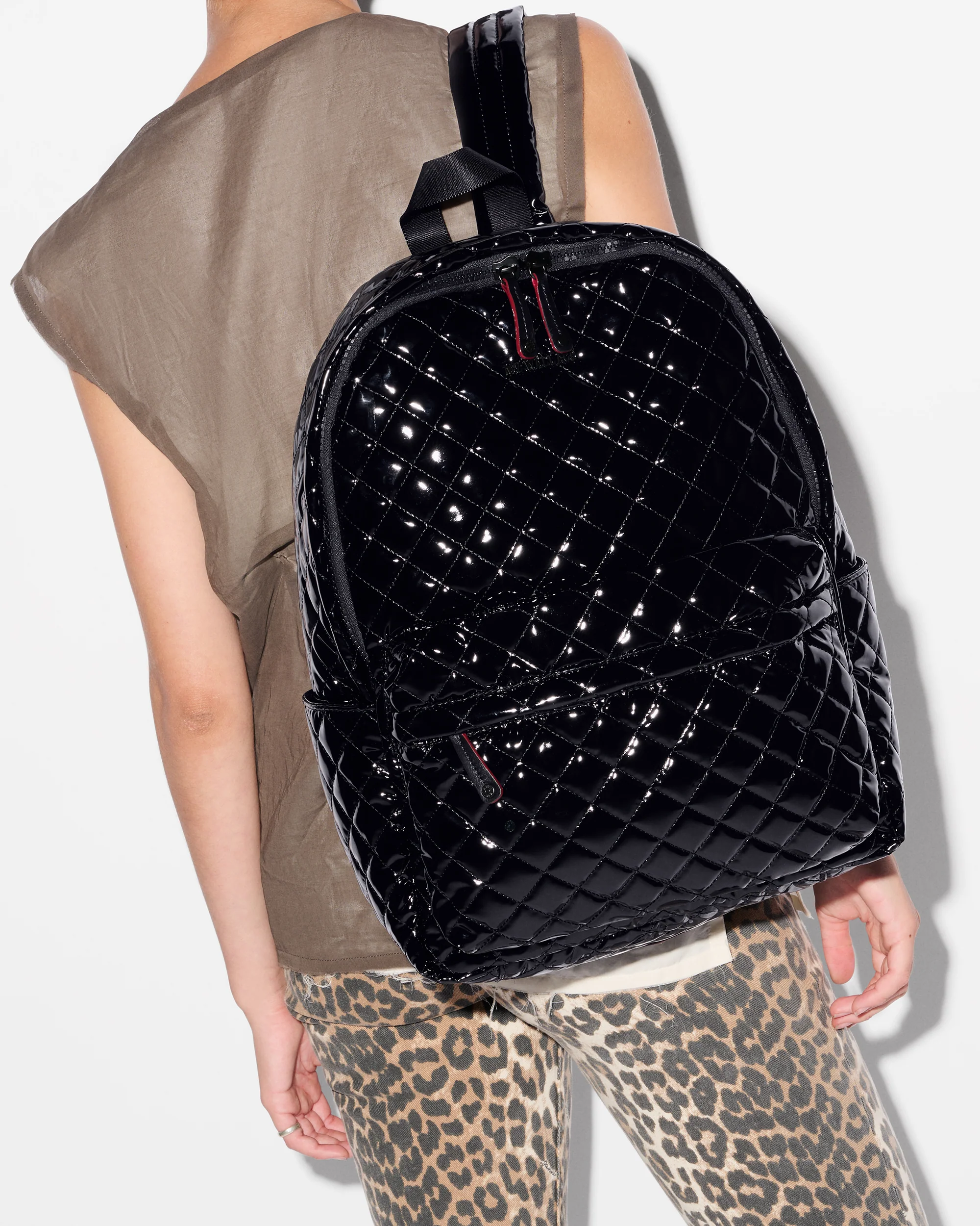 MZ Wallace Metro Backpack Black Lacquer - Big Bag NY