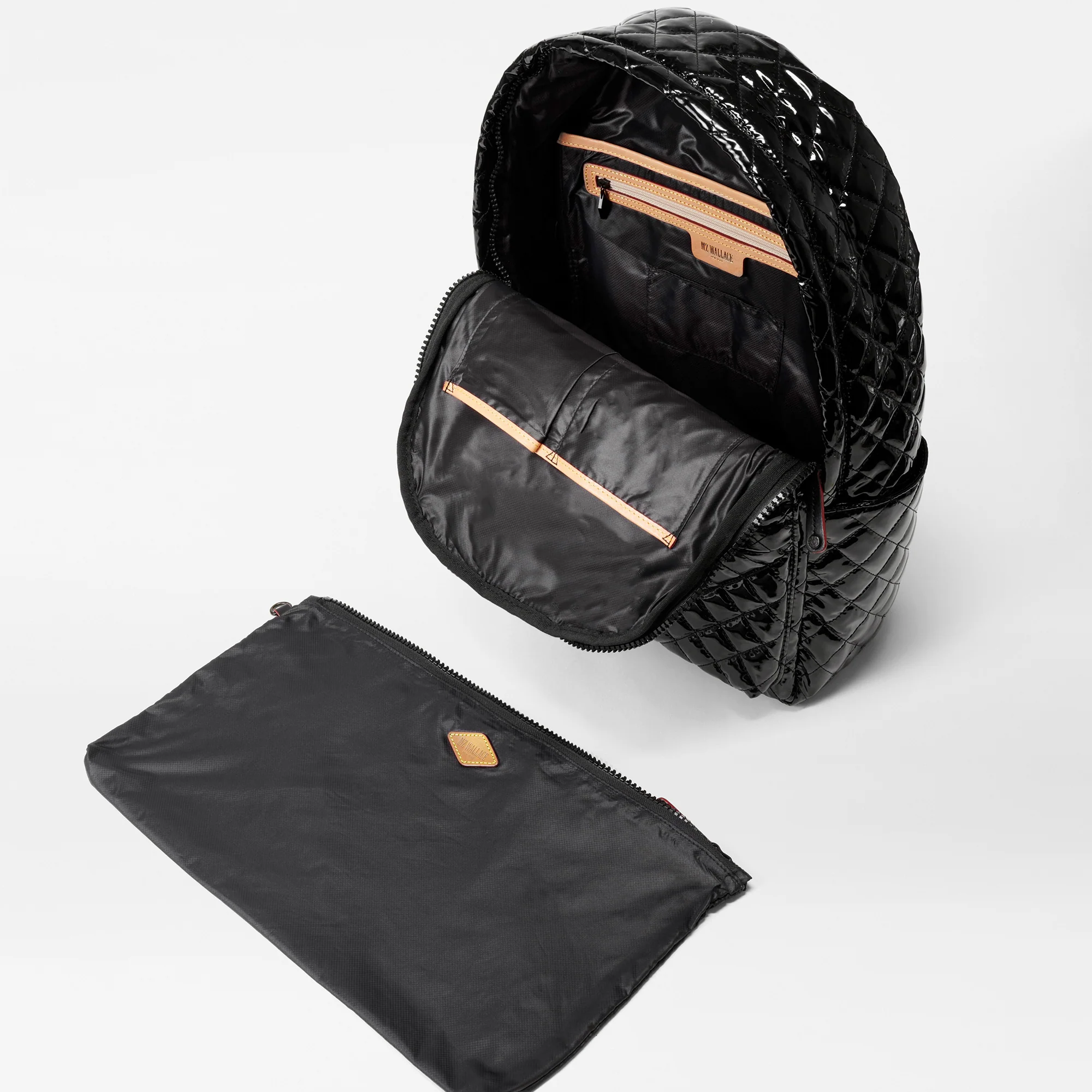 MZ Wallace Metro Backpack Black Lacquer - Big Bag NY