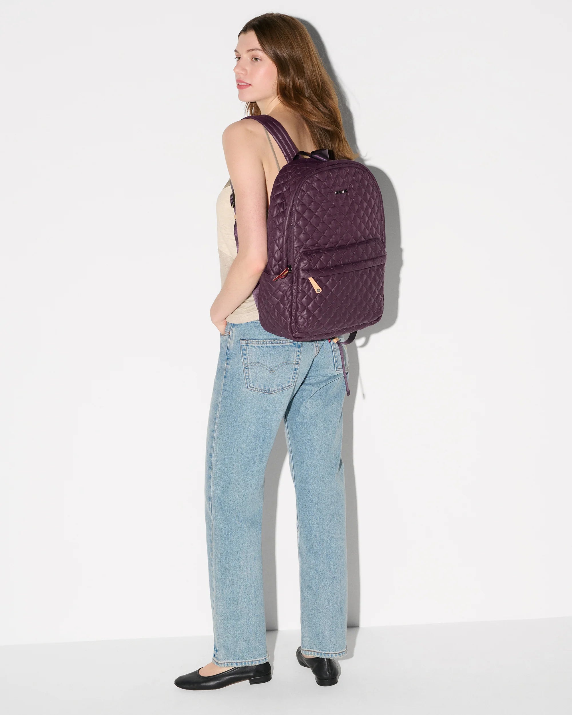 MZ Wallace Metro Backpack Deluxe Raisin - Big Bag NY