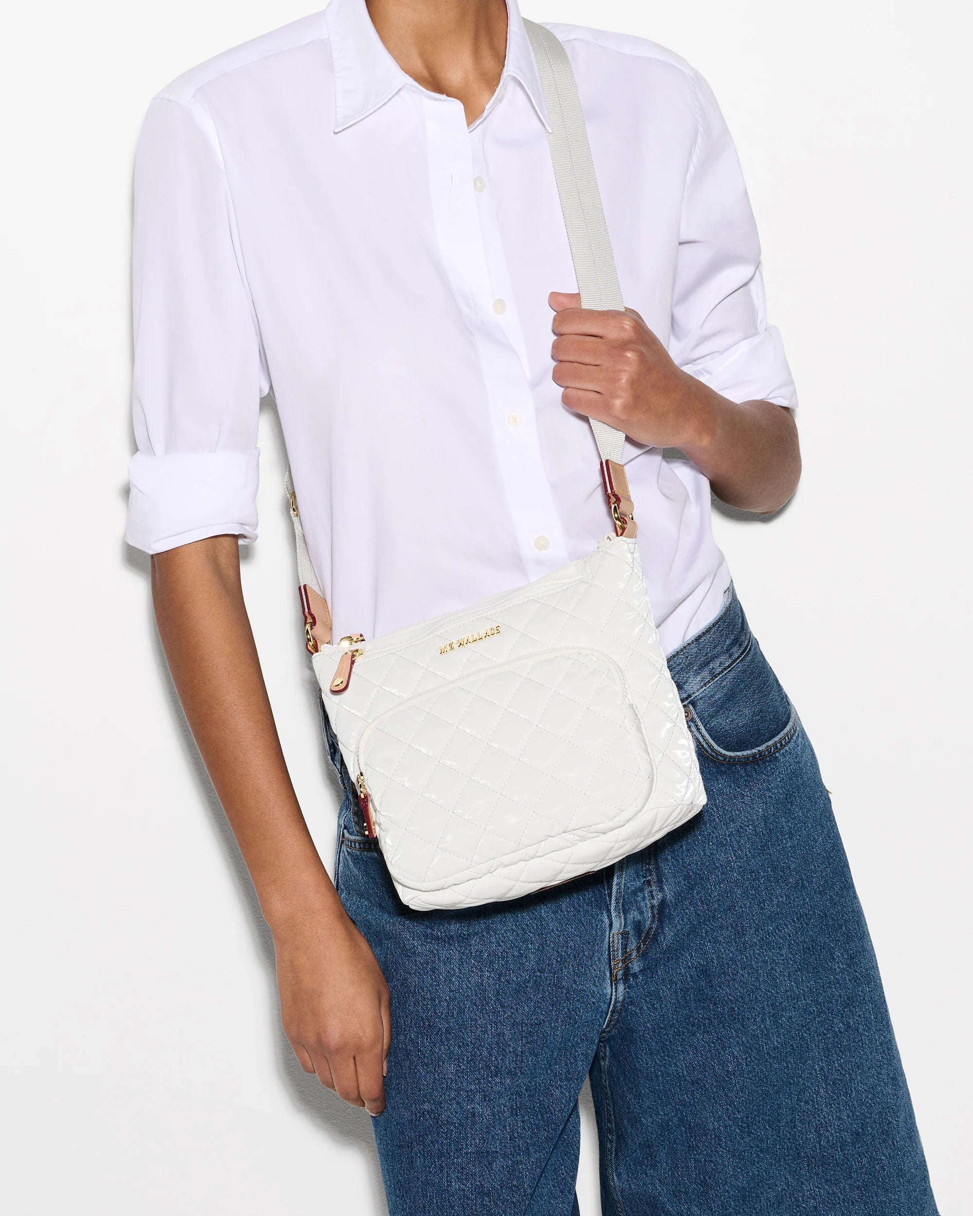 MZ Wallace Metro Scout Deluxe Crossbody Liquid Chalk - Big Bag NY