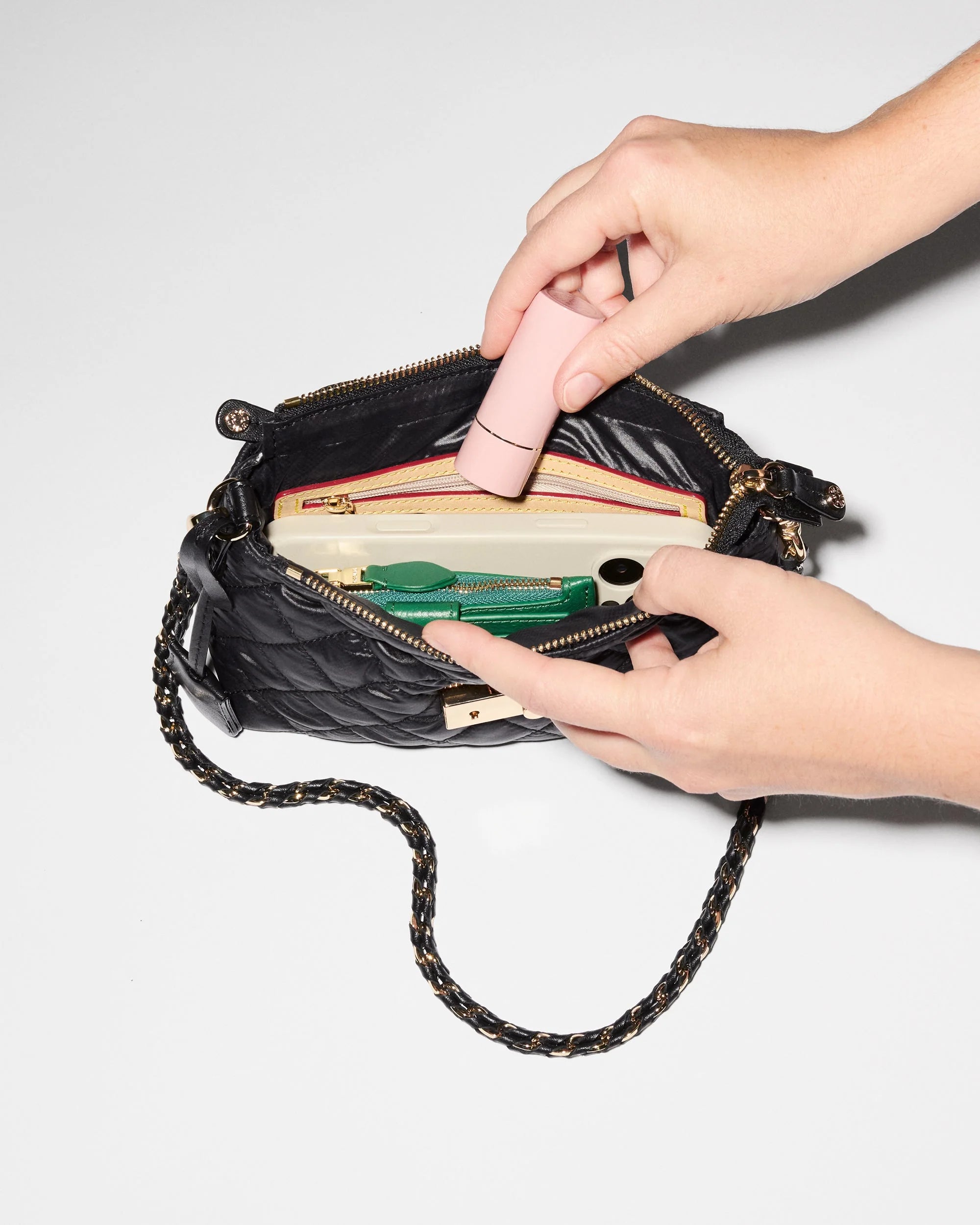 MZ Wallace Mini Crosby Lock Shoulder Black - Big Bag NY
