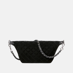 MZ Wallace Small Crosby Crossbody Sling in Black Velvet - Big Bag NY