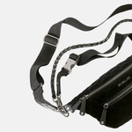 MZ Wallace Small Crosby Crossbody Sling in Black Velvet - Big Bag NY