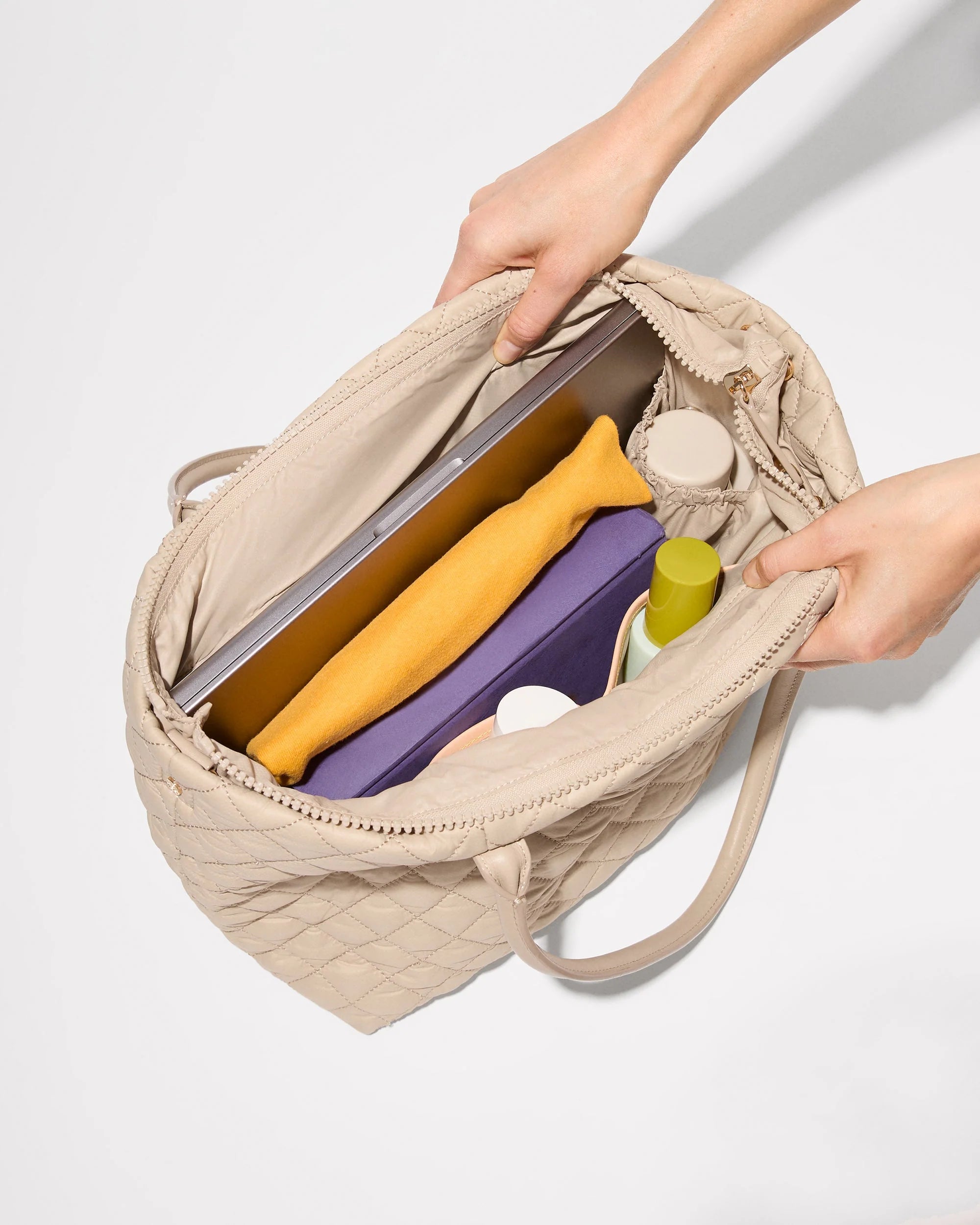 MZ Wallace Small Daily Tote in Sand - Big Bag NY