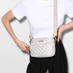 MZ Wallace Small Metro Camera Bag In Oyster Metallic - Big Bag NY