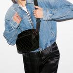 MZ Wallace Small Metro Camera Bag in Black Velvet - Big Bag NY