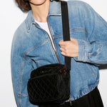 MZ Wallace Small Metro Camera Bag in Black Velvet - Big Bag NY
