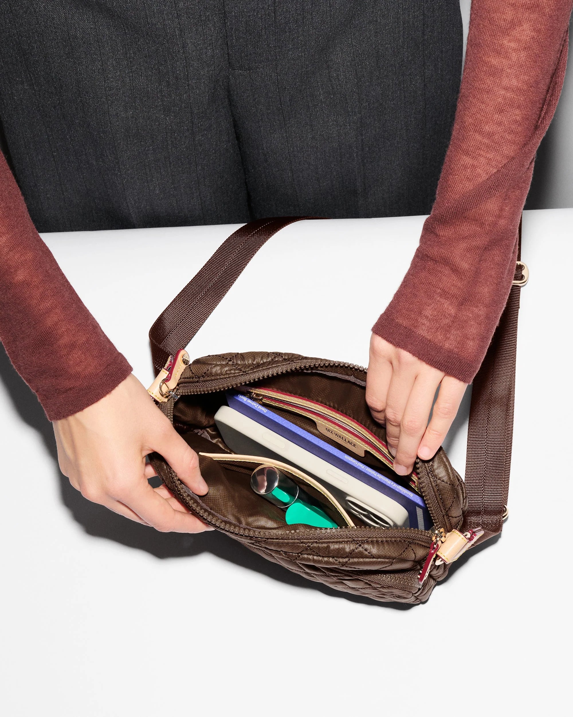 MZ Wallace Small Metro Camera Bag in Walnut- Big Bag NY
