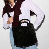 MZ Wallace Small Sutton Deluxe in Black Velvet - Big Bag NY