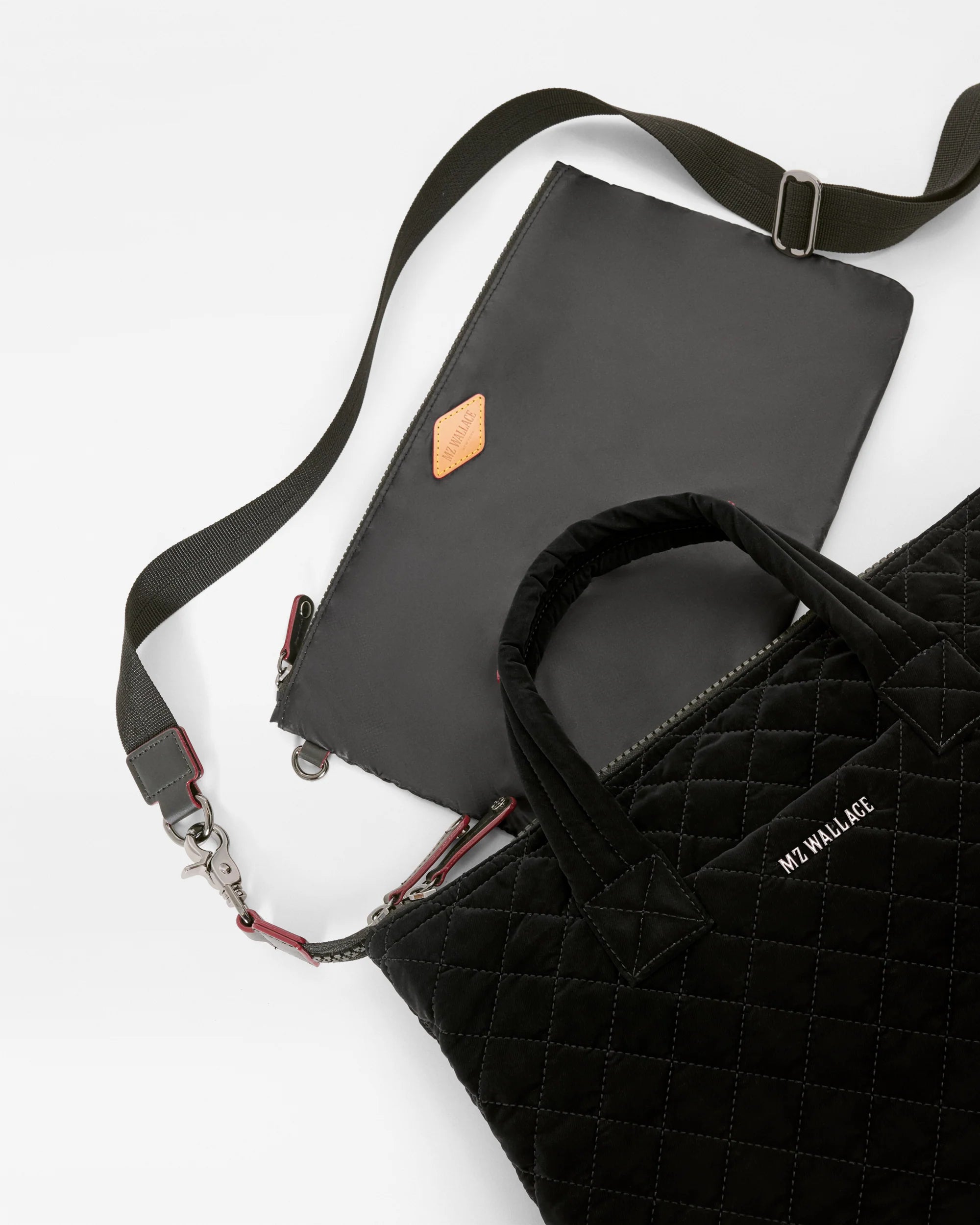 MZ Wallace Small Sutton Deluxe in Black Velvet - Big Bag NY