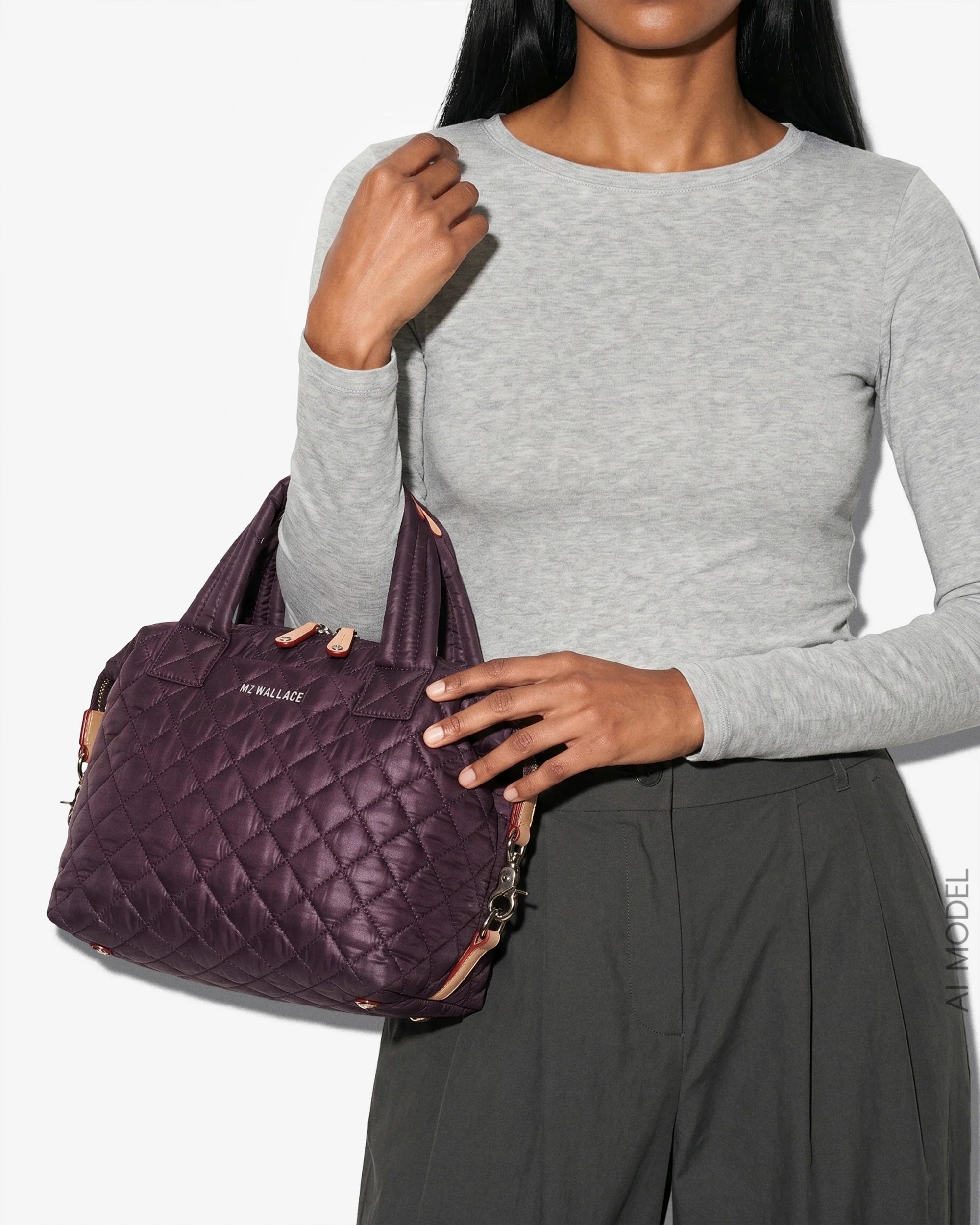 MZ Wallace Small Sutton Deluxe in Raisin - Big Bag NY