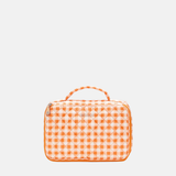 MZ Wallace Zip Round Organizer in Sunset Orange Gingham - Big Bag NY