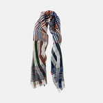 Ma Poesie Multicolor Grid Cotton Silk Scarf - Big Bag NY