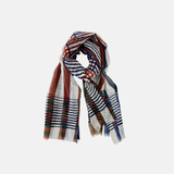 Ma Poesie Multicolor Grid Cotton Silk Scarf - Big Bag NY