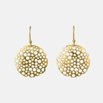 Manjusha Gold Hole Earrings on French Hook - BIG BAG NY