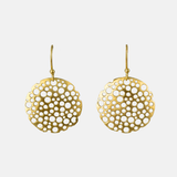 Manjusha Gold Hole Earrings on French Hook - BIG BAG NY