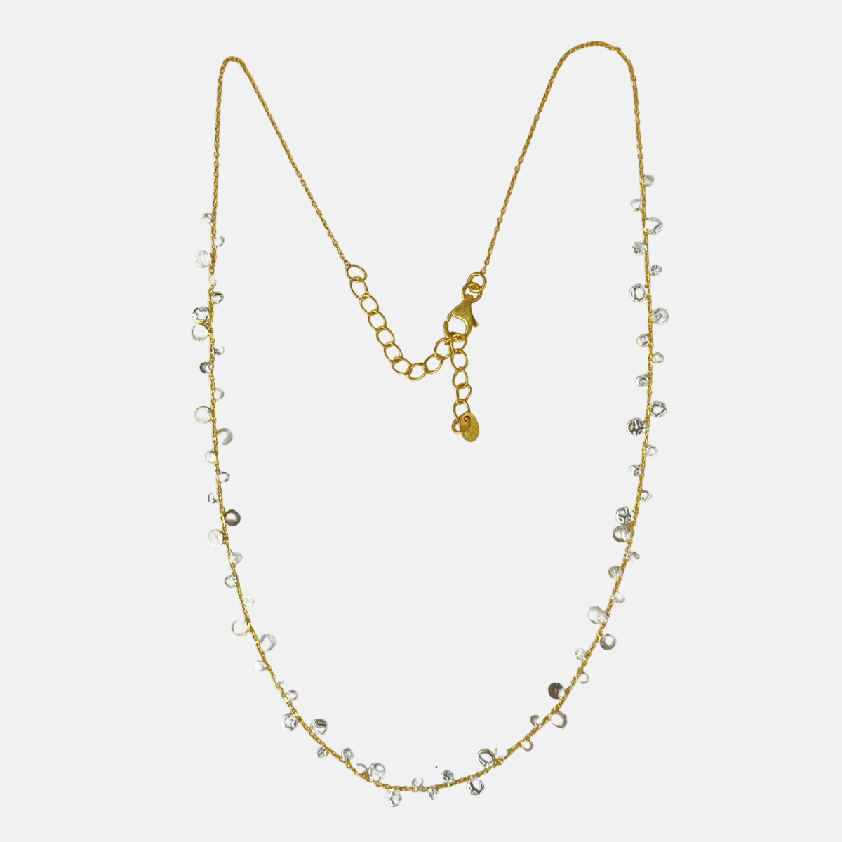 Manjusha Silver Dots on Gold Necklace - Big Bag NY