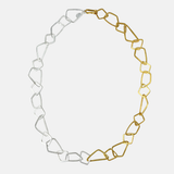 Manjusha Silver and Gold Irregular Link Necklace - Big Bag NY
